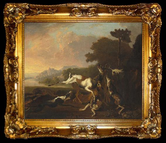 framed  Abraham Hondius The Deer Hunt, ta009-2